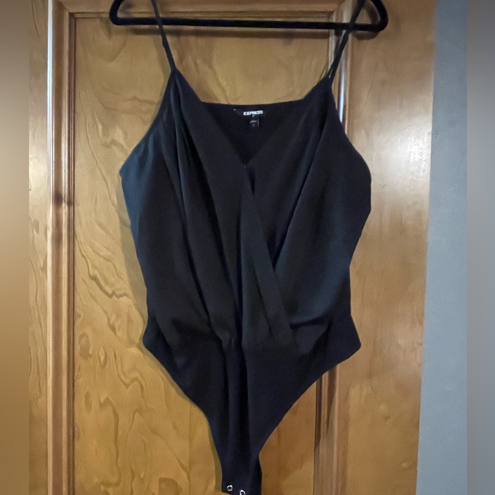 Women’s V Neck Faux Wrap Bodysuit